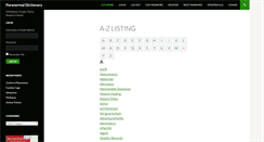 Desktop Screenshot of paranormaldictionary.com