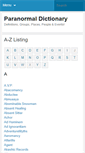 Mobile Screenshot of paranormaldictionary.com